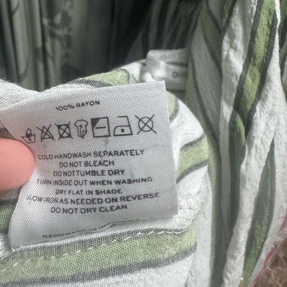 Faithfull The Brand Almeria Stripe Print Wide-Leg Pants, Size XS - Picture 6 of 11